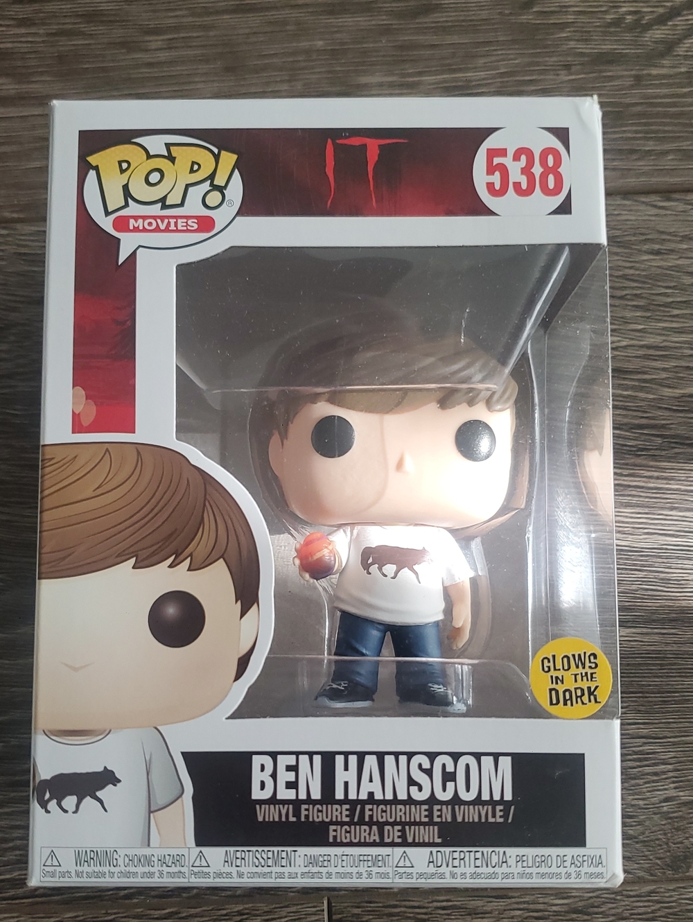 IT Ben Hanscom #538 Glows In The Dark Funko Pop